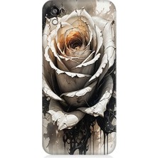 Teknomeg Huawei Honor 8s Uyumlu Gül ve Gri  Desenli Silikon Kılıf
