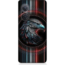 Teknomeg Huawei Nova 9 Se Uyumlu Kartal Baş  Desenli Silikon Kılıf