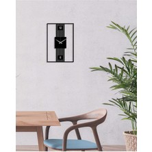 Artroya Serisi Metal Duvar Saati   -Ev Dekorasyon - 50 X 34 - Cm - Siyah - Clock-247