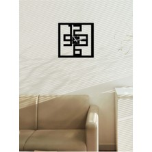 Artroya Modern Text Metal Duvar Saati   -Ev Dekorasyon - 50 X 50 - Cm - Siyah - Clock-091