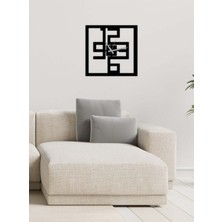 Artroya Modern Text Metal Duvar Saati   -Ev Dekorasyon - 50 X 50 - Cm - Siyah - Clock-091