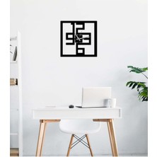 Artroya Modern Text Metal Duvar Saati   -Ev Dekorasyon - 50 X 50 - Cm - Siyah - Clock-091