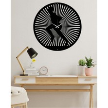 Artroya Ahi Vamos Metal Duvar Saati -Ev Dekorasyon - 50 X 50 - Cm - Siyah - Clock-007