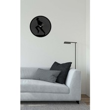 Artroya Ahi Vamos Metal Duvar Saati -Ev Dekorasyon - 50 X 50 - Cm - Siyah - Clock-007