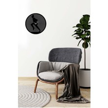Artroya Ahi Vamos Metal Duvar Saati -Ev Dekorasyon - 50 X 50 - Cm - Siyah - Clock-007