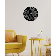 Artroya Ahi Vamos Metal Duvar Saati -Ev Dekorasyon - 50 X 50 - Cm - Siyah - Clock-007