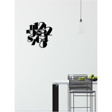 Artroya Modern Number Metal Duvar Saati   -Ev Dekorasyon - 40 X 40 - Cm - Siyah - Clock-216