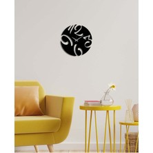 Artroya Serisi Metal Duvar Saati   -Ev Dekorasyon - 40 X 40 - Cm - Siyah - Clock-193