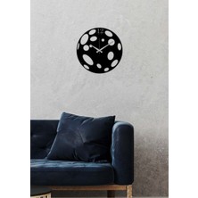 Artroya Noise Metal Duvar Saati -Ev Dekorasyon - 40 X 40 - Cm - Siyah - Clock-041