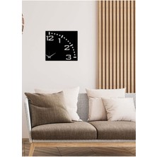 Artroya Kapalı Kutu Metal Duvar Saati -Ev Dekorasyon - 37 X 40 - Cm - Siyah - Clock-156