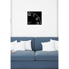 Artroya Kapalı Kutu Metal Duvar Saati -Ev Dekorasyon - 37 X 40 - Cm - Siyah - Clock-156