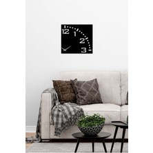 Artroya Kapalı Kutu Metal Duvar Saati -Ev Dekorasyon - 37 X 40 - Cm - Siyah - Clock-156