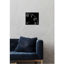 Artroya Kapalı Kutu Metal Duvar Saati -Ev Dekorasyon - 37 X 40 - Cm - Siyah - Clock-156