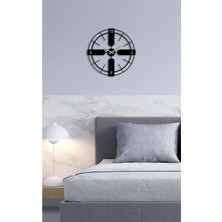 Artroya Modern Number Metal Duvar Saati   -Ev Dekorasyon - 50 X 50 - Cm - Siyah - Clock-198