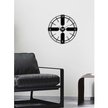 Artroya Modern Number Metal Duvar Saati   -Ev Dekorasyon - 50 X 50 - Cm - Siyah - Clock-198