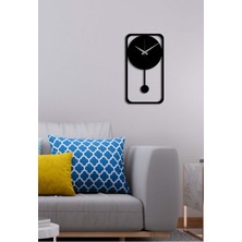 Artroya Retro Metal Duvar Saati   -Ev Dekorasyon - 55 X 30 - Cm - Siyah - Clock-190
