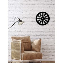Artroya Domino Metal Duvar Saati -Ev Dekorasyon - 45 X 45 - Cm - Siyah - Clock-237