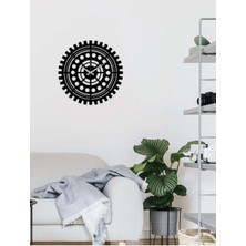Artroya Gearwheel Duvar Saati -Ev Dekorasyon - 40 X 40 - Cm - Siyah - Clock-065