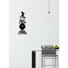 Artroya Daily Dose Coffee Metal Duvar Saati -Ev Dekorasyon - 30 X 80 - Cm - Siyah - Clock-181