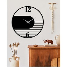 Artroya Modern Art Metal Duvar Saati -Ev Dekorasyon - 40 X 40 - Cm - Siyah - Clock-259
