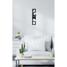 Artroya Modern Art Metal Duvar Saati   -Ev Dekorasyon - 10 X 10 - Cm - Siyah - Clock-089