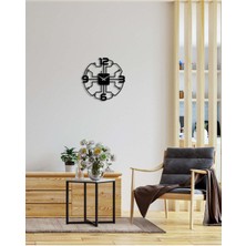 Artroya Modern Kimya Metal Duvar Saati -Ev Dekorasyon - 45 X 45 - Cm - Siyah - Clock-246