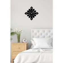 Artroya Buz Kristali Metal Duvar Saati -Ev Dekorasyon - 45 X 45 - Cm - Siyah - Clock-239