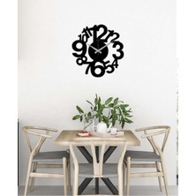 Artroya Serisi Metal Duvar Saati   -Ev Dekorasyon - 50 X 50 - Cm - Siyah - Clock-016