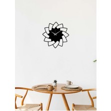 Artroya Rüzgar Gülü metal Duvar Saati -Ev Dekorasyon - 40 X 40 - Cm - Siyah - Clock-141
