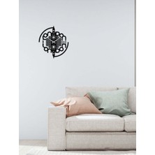 Artroya London Metal Duvar Saati -Ev Dekorasyon - 50 X 55 - Cm - Siyah - Clock-029