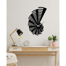 Artroya Dekoratif Metal Duvar Saati   -Ev Dekorasyon - 50 X 33 - Cm - Siyah - Clock-139