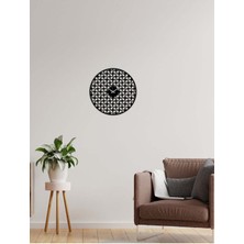 Artroya Dekoratif Metal Duvar Saati -Ev Dekorasyon - 50 X 50 - Cm - Siyah - Clock-160