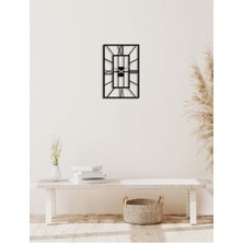 Artroya Modern Roma Metal Duvar Saati   -Ev Dekorasyon - 50 X 33 - Cm - Siyah - Clock-169