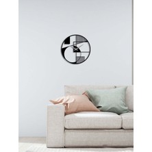 Artroya Modern Art Metal Duvar Saati   -Ev Dekorasyon - 50 X 50 - Cm - Siyah - Clock-217