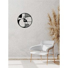 Artroya Modern Art Metal Duvar Saati   -Ev Dekorasyon - 50 X 50 - Cm - Siyah - Clock-217