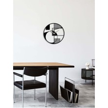 Artroya Modern Art Metal Duvar Saati   -Ev Dekorasyon - 50 X 50 - Cm - Siyah - Clock-217