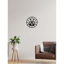 Artroya Çapa Metal Duvar Saati -Ev Dekorasyon - 50 X 50 - Cm - Siyah - Clock-248