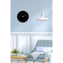 Artroya Serisi Metal Duvar Saati -Ev Dekorasyon - 40 X 40 - Cm - Siyah - Clock-262