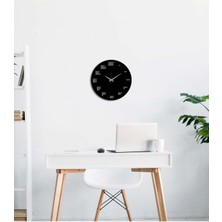 Artroya Modern Art Metal Duvar Saati  -Ev Dekorasyon - 40 X 40 - Cm - Siyah - Clock-251
