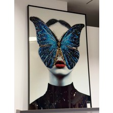 Kadın Kelebek Epoksi Tablo