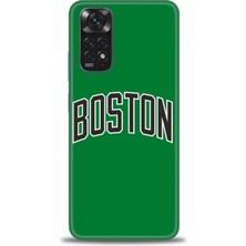 Xiaomi Redmi Note 12 4g Kılıf Hd Baskılı Kılıf - Boston Yeşil + 9h Nano Ekran Koruyucu