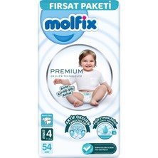 Molfix Premium Bebek Bezi Beden:4 (7-14kg) Maxi 108 Adet Ekonomik Ultra Fırsat Pk