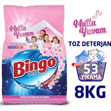 Bingo Matik Toz Çamaşır Deterjanı 16kg Beyazlar ve Renkliler 106 Yıkama (Mutlu Yuvam)