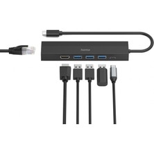 Hama Usb-C-Hub, 6 Ports, 3x Usb-A, Usb-C, Hdmı™, Lan / Ethernet