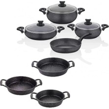 Taç Mastercook Tombik 10 Parça Tencere ve Sahan Seti