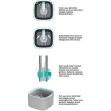 Torima Tmp-02 Temiz Kirli Suyu Ayıran Otomatik Temizlik Seti 3 + Extra Mop Bezli Paspas