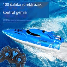 Deming 2.4g Uzaktan Kumandalı Tekne Oyuncağı, Yüksek Hızlı Sürat Teknesi Simülasyonu Elektrikli Gemiyi Başlatabilir (Yurt Dışından)