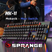 Sprange Mk-11 Mekanik Gaming Klavye - Blue Switch - RGB Aydınlatmalı -Kablolu