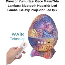 Wair Teknoloji Dinozor Yumurtası Gece Masa Lambası Bluetooth Hoparlör LED Lamba Gökyüzü Projektör LED Işık