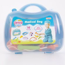 Çocuklar Için Eğitici ve Eğlenceli Candy Ken Çantalı Oyuncak Doktor Seti 10 Parça